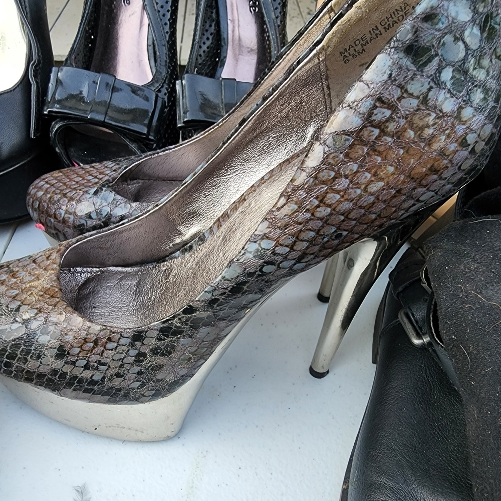 Mirror Heels Snake Skin Print